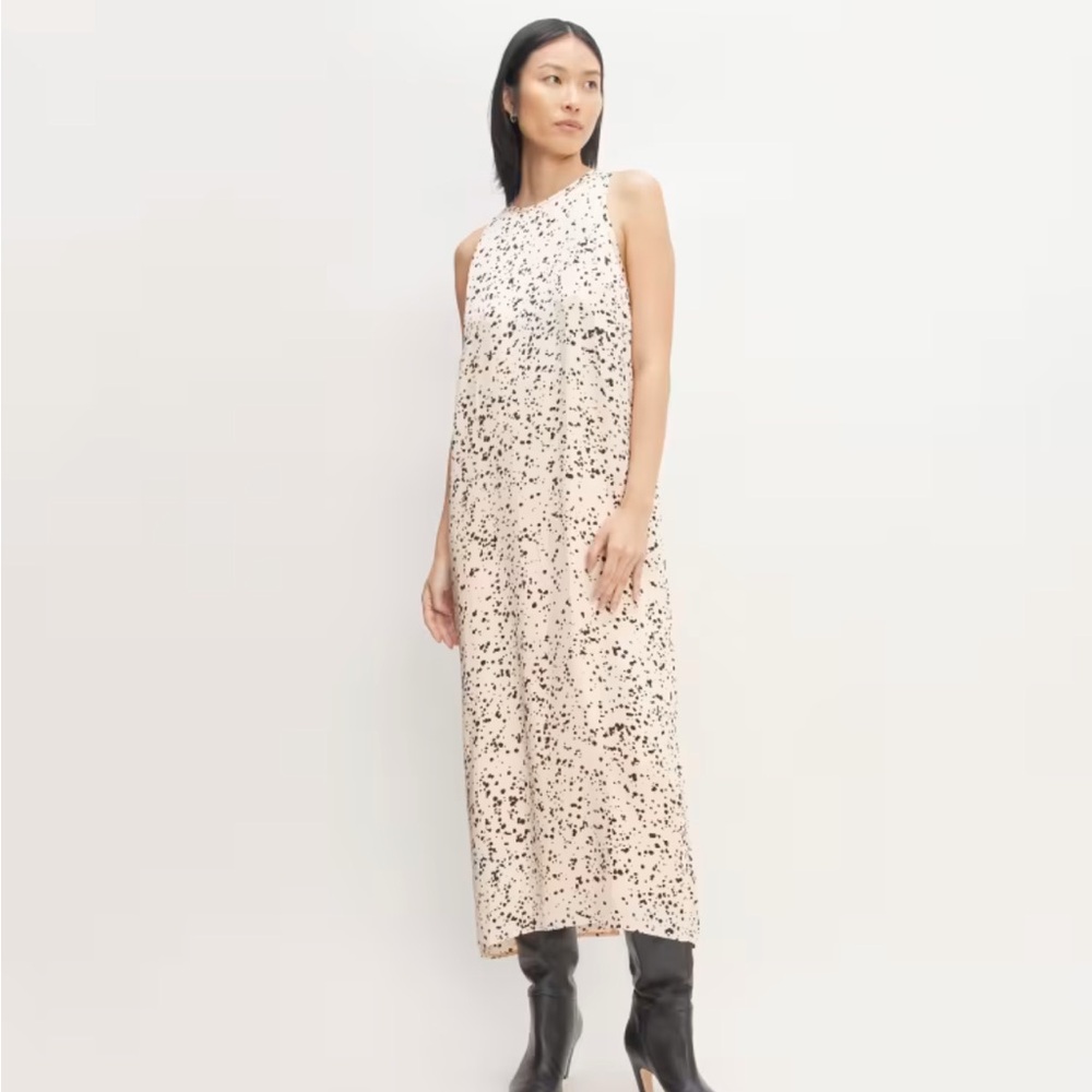 Everlane Cream Speckled Midi Dress